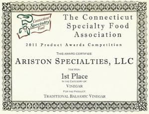 Ariston-1st-Place-Balsamic-Vinegar-Award-in-CT