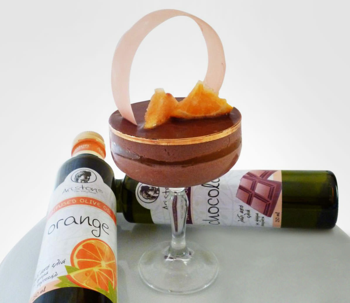 Chocolate Mousse and Orange Jelly with ARISTON’S infused Chocolate and Orange olive oils